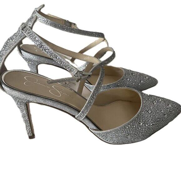 Jessica Simpson Rhinestone Pointed Toe Pumps - Size 12 - Picture 4 of 4